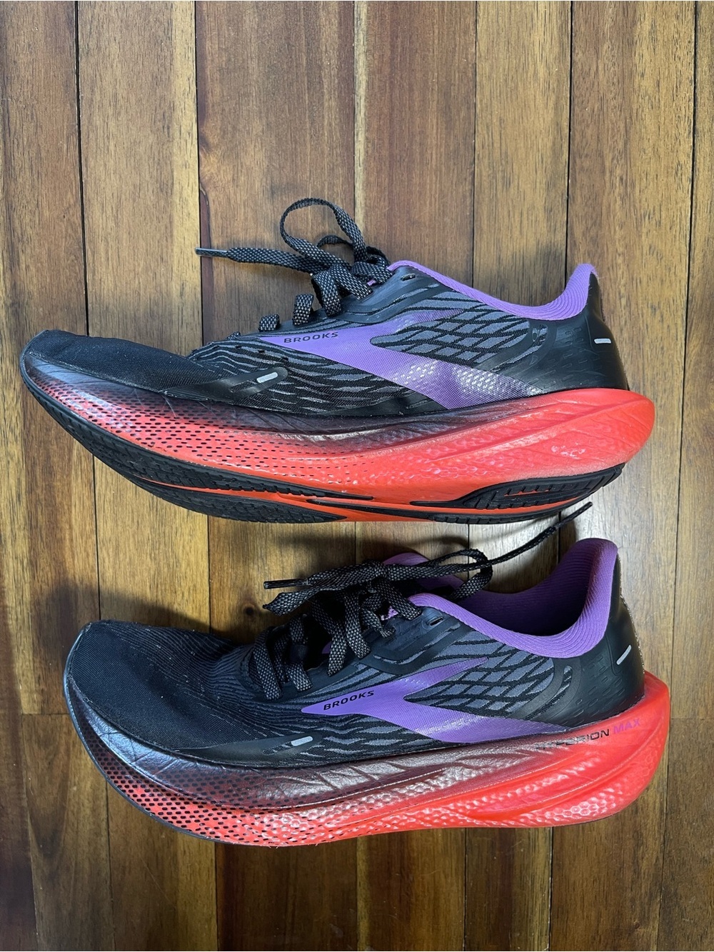 Brooks Hyperion Max running shoes black purple orange women’s size 6.5
